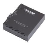 Black Box Compact Media Converter Gigabit Ethernet Single Mode 1310nm 10km SC - 2 x Network (RJ-45) - 1 x SC Ports - Single-mode - Gigabit Ethernet - 10/100/1000Base-T - 6.21 Mile - Pow