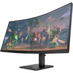 OMEN 34c 34in Class UW-QHD Curved Screen Gaming LCD Monitor - 21:9 - 34in Viewable - Vertical Alignment (VA) - 3440 x 1440 - FreeSync Premium - 400 Nit - 1 ms - Speakers - HDMI - Displa