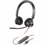 Poly Blackwire 3320 Headset - Microsoft Teams Certification - Stereo - USB Type A  USB Type C  Mini-phone (3.5mm) - Wired - 32 Ohm - 20 Hz - 20 kHz - Over-the-head - Binaural - Ear-cup