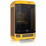 Thermaltake The Tower 300 Bumblebee Micro Tower Chassis - Micro Tower - Bumblebee - Tempered Glass  SPCC - 3 x Bay - Mini ITX  Micro ATX Motherboard Supported - 8 x Fan(s) Supported - 3