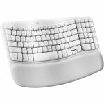 Logitech Wave Keys for Mac  Wireless Ergonomic Keyboard with Cushioned Palm Rest  Comfortable Natural Typing  Bluetooth Keyboard  Easy-Switch  Optimized for Mac  Apple  iPad  Off-white