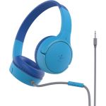 Belkin SoundForm Mini Wired On-Ear Headphones for Kids - Stereo - Mini-phone (3.5mm) - Wired - On-ear  Over-the-head - Binaural - Ear-cup - Blue