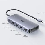 Unitek D1120A01 6-in-1 USB-C 10Gbps Hub (2*USB-A 10Gbps + HDMI 4K + Gigabit Ethernet + PD 100W + NVMe M.2 Enclosure)