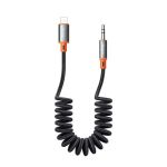Mcdodo CA-0890 Lightning Male to DC3.5mm Male Audio Coiled Cable 6' Black
