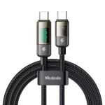 Mcdodo CA-3610 Digital Pro Auto Power Off Type-C to Type-C Transparent Data Cable 3.9' Black