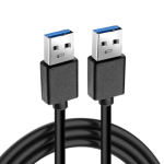 USB 3.0 Type A Male to Male Cableup to 5Gbps 1.6' (50cm)  Black