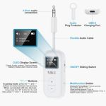 Zoweetek SafeFly Dual 1Mii SafeFly Dual Bluetooth 5.2 Transmitter with OLED Display White