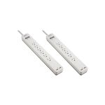 APC PE64U2WGDP Power Strip 2-Pack Surge Protector with USB Ports -  1080 Joules 6 Outlet Power Strip