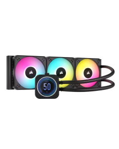 Corsair CW-9060075-WW H150i ELITE LCD XT Liquid CPU Cooler 360mm Radiator IPS LCD Screen 3x AF120 RGB ELITE Fans