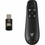 V7 WP500C Presentation Pointer Dual USB-C + USB-A 2.40 GHz RF - Black - Red Laser Pointer - 5 Button(s) - Wireless - Radio