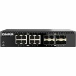 Qnap QSW-3216R-8S8T-US 16-Port Half-Width Rackmount 10GbE Unmanaged Switch - 8x 10GbE (10G/5G/2.5G/1G/100M) RJ45 10GbE SFP+