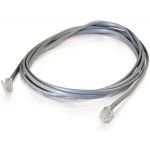 C2G 02973 25ft RJ11 Modular Telephone Cable RJ-11 Male to RJ-11 Male Silver