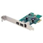 StarTech.com 3 Port 2b 1a 1394 PCI Express FireWire Card - Add 2 native FireWire 800 ports to your computer through a PCI Express expansion slot - PCI Express FireWire Card - PCI Expres