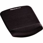 Fellowes PlushTouch&trade; Mouse Pad Wrist Rest with Microban&reg; - Black - 1in x 7.25in x 9.38in Dimension - Black - Polyurethane  Foam - Wear Resistant  Tear Resistant  Skid Proof -