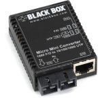 Black Box Micro Mini LMC4004A Transceiver/Media Converter - 1 x Network (RJ-45) - 1 x SC Ports - DuplexSC Port - USB - Single-mode - Gigabit Ethernet - 1000Base-T  1000Base-X - 7.46 Mil