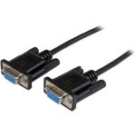 StarTech SCNM9FF2MBK 2m Black DB9 RS232 Serial Null Modem Cable F/F - Serial for Modem - 6.56 ft - 1 Pack - 1 x DB-9 Female Serial