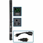 Tripp Lite PDUMV20-24 2kW Single-Phase LocalMetered PDU 100-127V Outlets (6 5-15/20R) L5-20P/5-20P adapter 0U Vertical