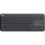 Logitech 920-007119 K400 plus Black Wireless TouchKeyboard w/ Built-In Multi-Touch Touchpad