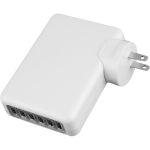 4XEM 6 Port USB Wall Charger - 120 V AC  230 V AC Input - 5 V DC/2.10 A Output