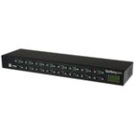 StarTech.com 16 Port USB to Serial Adapter Hub - USB to RS232 Port Adapter with Daisy Chain - Rackmount - 1 Pack - External - USB - PC  Linux  Mac - 16 x Number of Serial Ports External