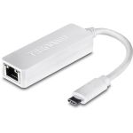 TRENDnet USB-C (Type-C) to Gigabit Ethernet Adapter - USB Type C - 1 Port(s) - 1 - Twisted Pair