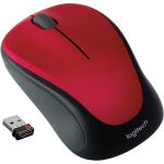 Logitech M317 Wireless Mouse  2.4 GHz with USB Unifying Receiver  1000 DPI Optical Tracking  12 Month Battery  Compatible with PC  Mac  Laptop  Chromebook (Red) - Optical - Wireless - R