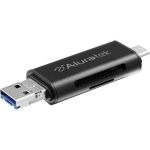 Aluratek USB 3.1 / Type-C / Micro USB OTG (On-The-Go) SD and Micro SD Card Reader - SD  microSD - USB 3.1 Type C  USB 3.1  Micro USBExternal