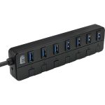 Adesso 7-ports USB 3.0 Hub with 5V2A Power Adaptor - USB - External - 7 USB Port(s) - 7 USB 3.0 Port(s) - PC  Mac