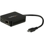 StarTech.com USB C to Fiber Optic Converter - Open SFP - USB 3.0 Gigabit Ethernet Network Adapter - 1000BASE-SX/LX - Windows / Mac / Linux - Connect to a GbE network through your laptop