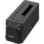 Sabrent EC-UBLB Drive Dock SATA - USB 3.0 Host Interface External - Black - Hot Swappable Bays - 1 x HDD Supported - 1 x SSD Supported - 1 x Total Bay - 1 x 2.5in/3.5in Bay - Plastic