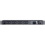 CyberPower PDU41005 Single Phase 100 - 240 VAC 20A Switched PDU - 8 Outlets  10 ft  IEC-320 C20  Horizontal  1U  SNMP  LCD  3YR Warranty