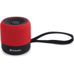 Verbatim Bluetooth Speaker System - Red - 100 Hz to 20 kHz - TrueWireless Stereo - Battery Rechargeable - 1 Pack