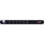 CyberPower CPS1220RM 120 - 120 VAC 20A Basic PDU - 12 Outlets  15 ft  NEMA 5-20P  Horizontal  1U  3YR Warranty