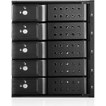 ISTAR BPN-DE350HD-BLACK Trayless 3X 5.25 to 5X 3.5 12Gb/s HDD Hot-swap Rack