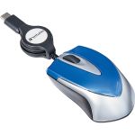 Verbatim USB-C Mini Optical Travel Mouse-Blue - Optical - Cable - Blue - 1 - USB Type C - 3 Button(s)