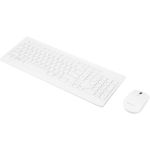 Lenovo 510 Wireless Combo Keyboard & Mouse (White) - US English (103P) - USB Wireless RF - English (US) - White - USB Wireless RF Mouse - Optical - 1200 dpi - 3 Button - Scroll Wheel -