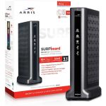 SURFboard SURFboard T25 DOCSIS 3.1 eMTA Telephony Cable Modem - 2 x Network (RJ-45) - F-type - 10240 Mbit/s Broadband - Gigabit Ethernet - Desktop