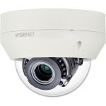 Wisenet HCV-7070R 4 Megapixel Outdoor Surveillance Camera - Color  Monochrome - Dome - Ivory - 98.43 ft Infrared Night Vision - 2560 x 1440 - 3.20 mm- 10 mm Varifocal Lens - 3.1x Optica