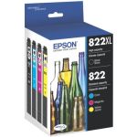 Epson DURABrite Ultra 822XL/822 Original High/Standard Yield Inkjet Ink Cartridge - Black  Cyan  Magenta  Yellow - 4 Pack - Inkjet - High/Standard Yield - 4 Pack