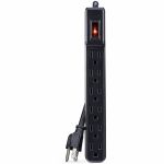 CyberPower GS608B Power Strips 6 Outlet Power Strip - 8 ft  NEMA 5-15P Plug Type  Straight Plug Style  15 Amp  Black  1YR Warranty