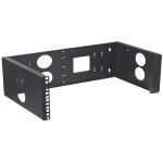 4XEM 2U Wall Mount for Rackmount Equipment  Network Equipment - Black - 19in Wall Mounted Open Rack With Swing Hinge For Easy Installation