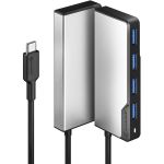 Alogic USB-C Fusion SWIFT 4-in-1 Hub - Space Grey - USB Type C - Portable - 4 USB Port(s) - 4 USB 3.0 Port(s) - ChromeOS  PC  Mac