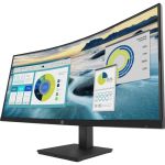 HP P34HC G4 34in WQHD Curved Screen Edge LED LCD Monitor - 21:9 - Black - 34in Class - Vertical Alignment (VA) - 3440 x 1440 - 250 Nit - 5 ms - 100 Hz Refresh Rate - HDMI - DisplayPort