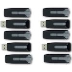 32GB Store 'n' Go&reg; V3 USB 3.2 Gen 1 Flash Drive - 10pk Business Bulk - Gray - 32GB - 10pk Business Bulk - Gray