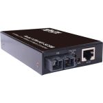 Tripp Lite by Eaton Hardened Copper to Fiber Media Converter - 10/100 Mbps  RJ45/SC Singlemode  -10&deg; to 60&deg;C  30 km (18.6 mi.)  TAA - 1 x Network (RJ-45) - 1 x SC Ports - Duplex