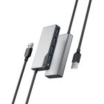 ALOGIC USB-A Fusion SWIFT 4-in-1 Hub -Space Grey - USB 3.2 (Gen 1) Type A - Portable - 4 USB Port(s) - PC  ChromeOS