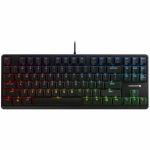 CHERRY G80 3000N RGBWired Keyboard - Full Size  Black MX SILENT RED Keyswitch - for Office/Gaming