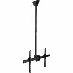 Mount-It! Ceiling Mount for TV  Flat Panel Display - Black - Height Adjustable - 32in to 70in Screen Support - 110 lb Load Capacity - 200 x 200  300 x 300  400 x 200  400 x 400  600 x 4