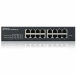 ZYXEL 16-port GbE Smart Managed Switch - 16 Ports - Manageable - Gigabit Ethernet - 10/100/1000Base-T - 2 Layer Supported - 10.20 W Power Consumption - Twisted Pair - Wall Mountable  Ra