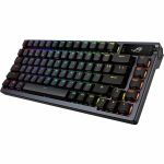 Asus ROG Azoth Gaming Keyboard - Wired/Wireless Connectivity - Bluetooth/RF - 2.40 GHz - USB 2.0 Type A Interface - RGB LED Multimedia  Three-Way Control Knob Hot Key(s) - MacBook - PC